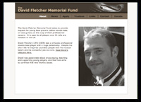 The David Fletcher Memorial Fund website screenshot